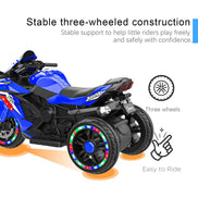 mlnshops Electric Motorcycle for Kids with LED Lights