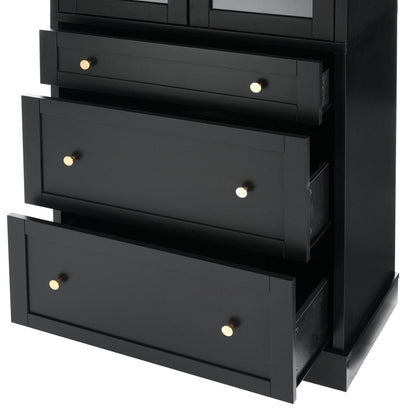 high bathroom cabinet with drawers and shelves MLNshops