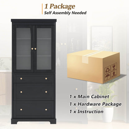 high bathroom cabinet with drawers and shelves MLNshops