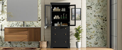 high bathroom cabinet with drawers and shelves MLNshops