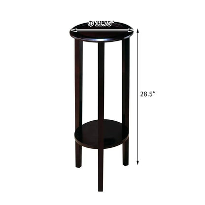 Espresso Round Accent Table MLNshops]