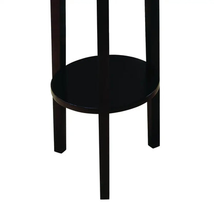 Espresso Round Accent Table MLNshops]