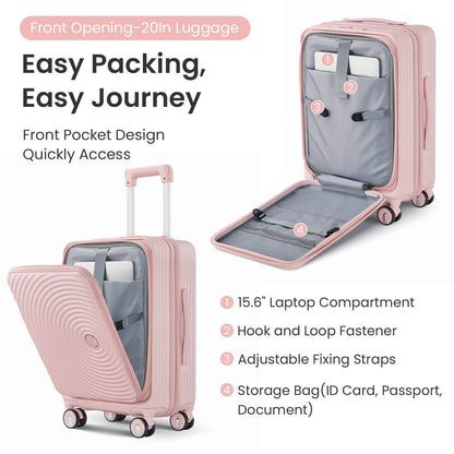 MLNshops Expandable Luggage Set with 3 Pieces
