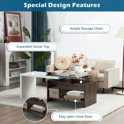 MLNshops Extendable Coffee Table with Storage Design - MLNshops