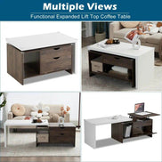 MLNshops Extendable Coffee Table with Storage Design
