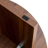 Versatile Walnut-Finished MDF Round Coffee Table