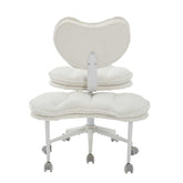 Rear view of the Flexible Meditation Chair with adjustable backrest and padded seat, designed for posture support during meditation.