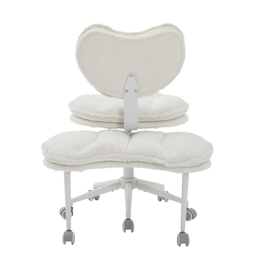 Rear view of the Flexible Meditation Chair with adjustable backrest and padded seat, designed for posture support during meditation.