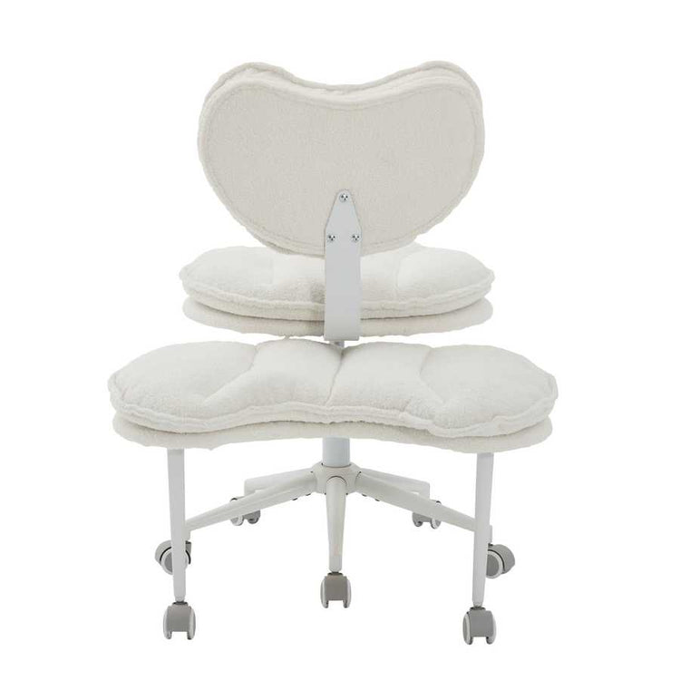 Rear view of the Flexible Meditation Chair with adjustable backrest and padded seat, designed for posture support during meditation.