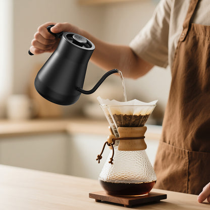 Gooseneck Electric Kettle with ±1℉ Temperature Control for Pour Over Coffee & Tea, Quick Heating, Hot Water Boiler, 1200W