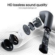 X-BOAT+ Wireless Earbuds 35H Playback BT5.3 ENC Noise Cancelling 13mm Driver IF Award Metal Case Black