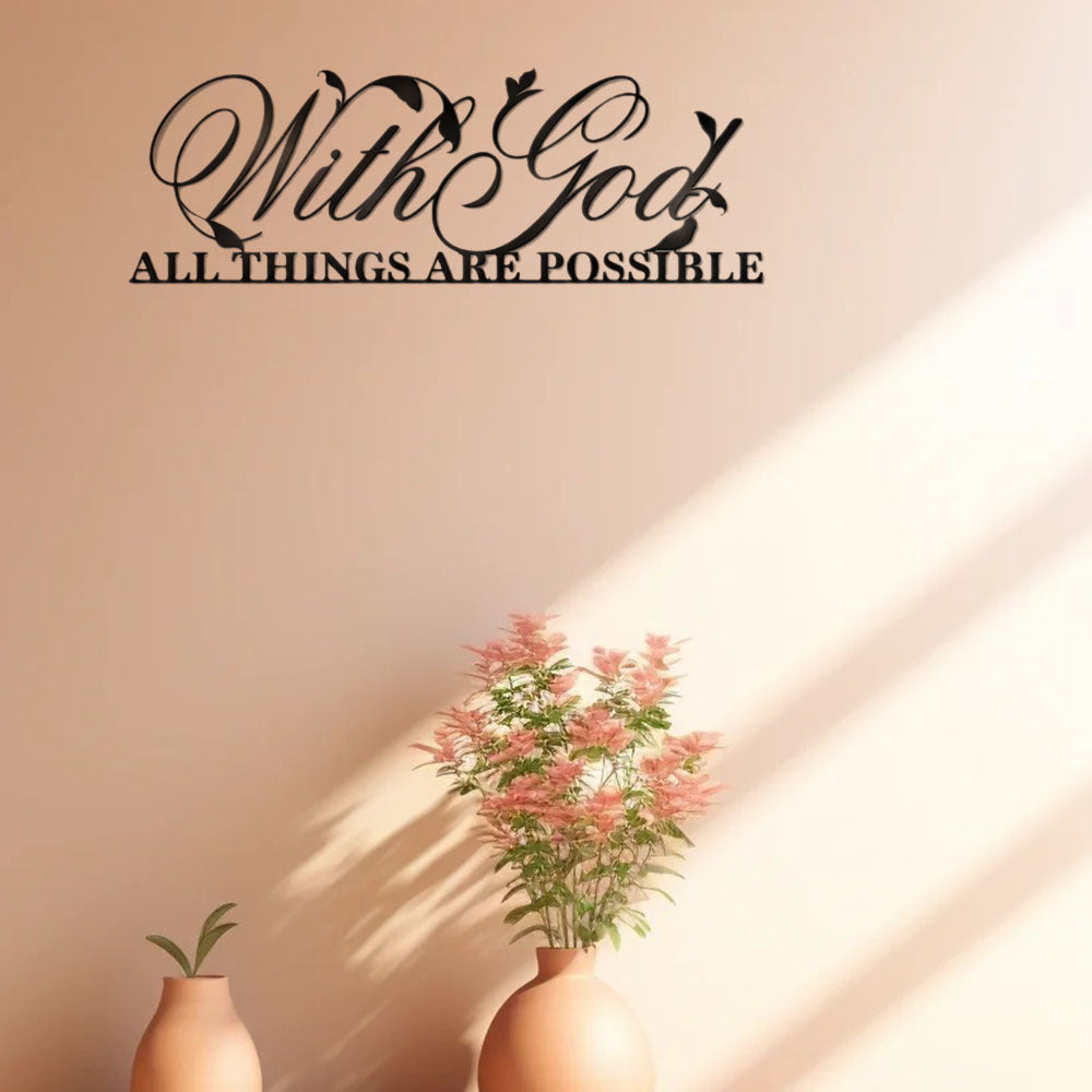 Zebra Metal Wall Art - For I Know the Plans I Have for You mounted above decorative vases, enhancing modern home interiors.