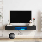 Floating TV Stand Wall Mounted with 16 Color LEDs,63&