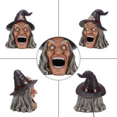 Halloween Witch Decor with LED Light & Mist Effect

