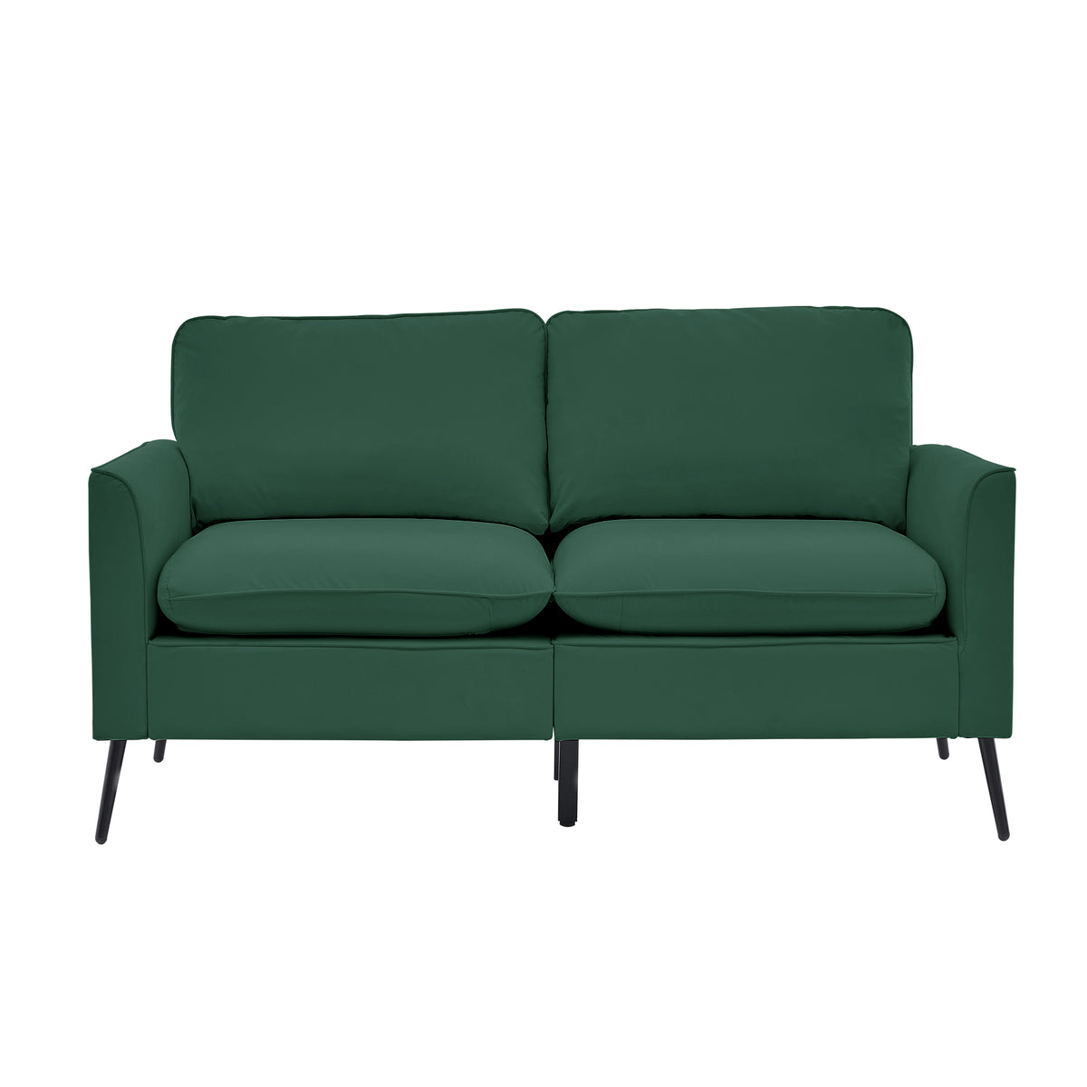 Green sofa on a white background