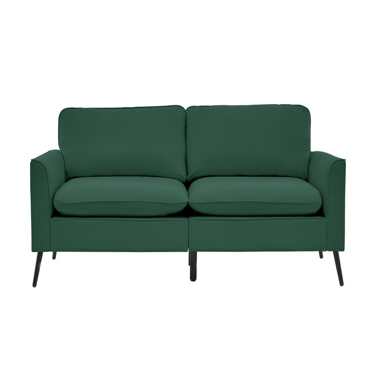 Green sofa on a white background