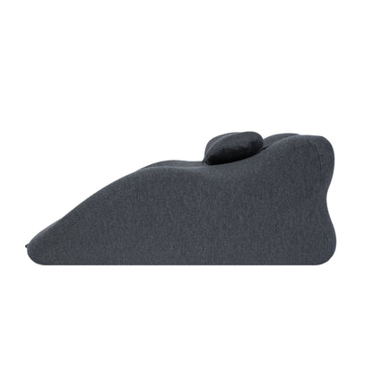 Flat side view of Ergonomic Memory Foam Bed Pillow - Spinal Support Pillow showing its contoured shape for back and lumbar support.