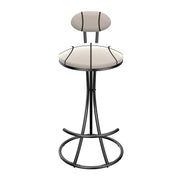 Upholstered Bar Stools Set of 2 Striped Counter Height Barstools Modern Velvet Dining Chairs for Kitchen Island, Living Room (Black & Stripe)