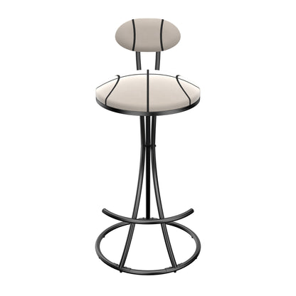 Upholstered Bar Stools Set of 2 Striped Counter Height Barstools Modern Velvet Dining Chairs for Kitchen Island, Living Room (Black & Stripe)