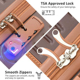 Travel with confidence in this versatile hardshell luggage set