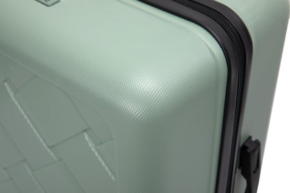 Hardshell Suitcase with Spinner Wheels ABS Luggage Sets Lightweight Durable Suitcase,8-Piece Set (20/24/28+portable handbag + 4 pieces storage bag set) , GREEN