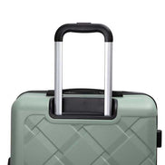 Hardshell Suitcase with Spinner Wheels ABS Luggage Sets Lightweight Durable Suitcase,8-Piece Set (20/24/28+portable handbag + 4 pieces storage bag set) , GREEN