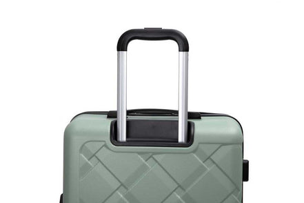 Hardshell Suitcase with Spinner Wheels ABS Luggage Sets Lightweight Durable Suitcase,8-Piece Set (20/24/28+portable handbag + 4 pieces storage bag set) , GREEN