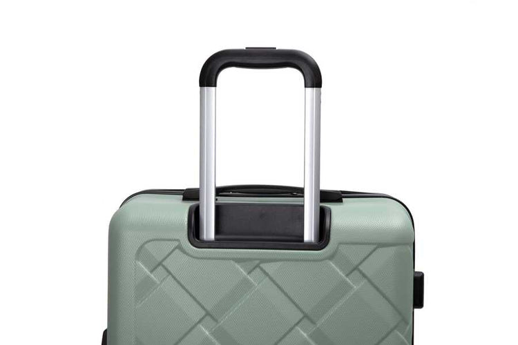Hardshell Suitcase with Spinner Wheels ABS Luggage Sets Lightweight Durable Suitcase,8-Piece Set (20/24/28+portable handbag + 4 pieces storage bag set) , GREEN