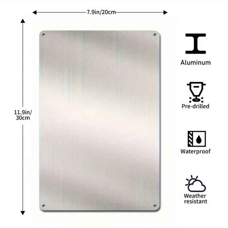 Retro Metal Decoration Plate for Home Garage Use