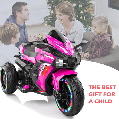 mlnshops 12V Kids Electric Motorcycle with LED Lights