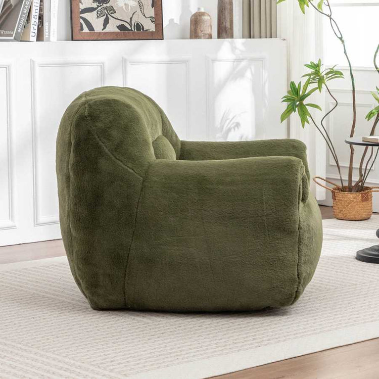 MLNshops Faux Fur Bean Bag Chair for Cozy Comfort