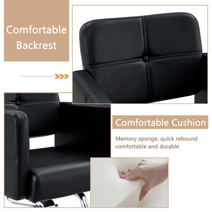 Close-up of black cushioned backrest with stitching detail