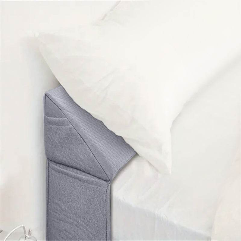 Orthopedic bed wedge pillow providing ergonomic support for back and legs