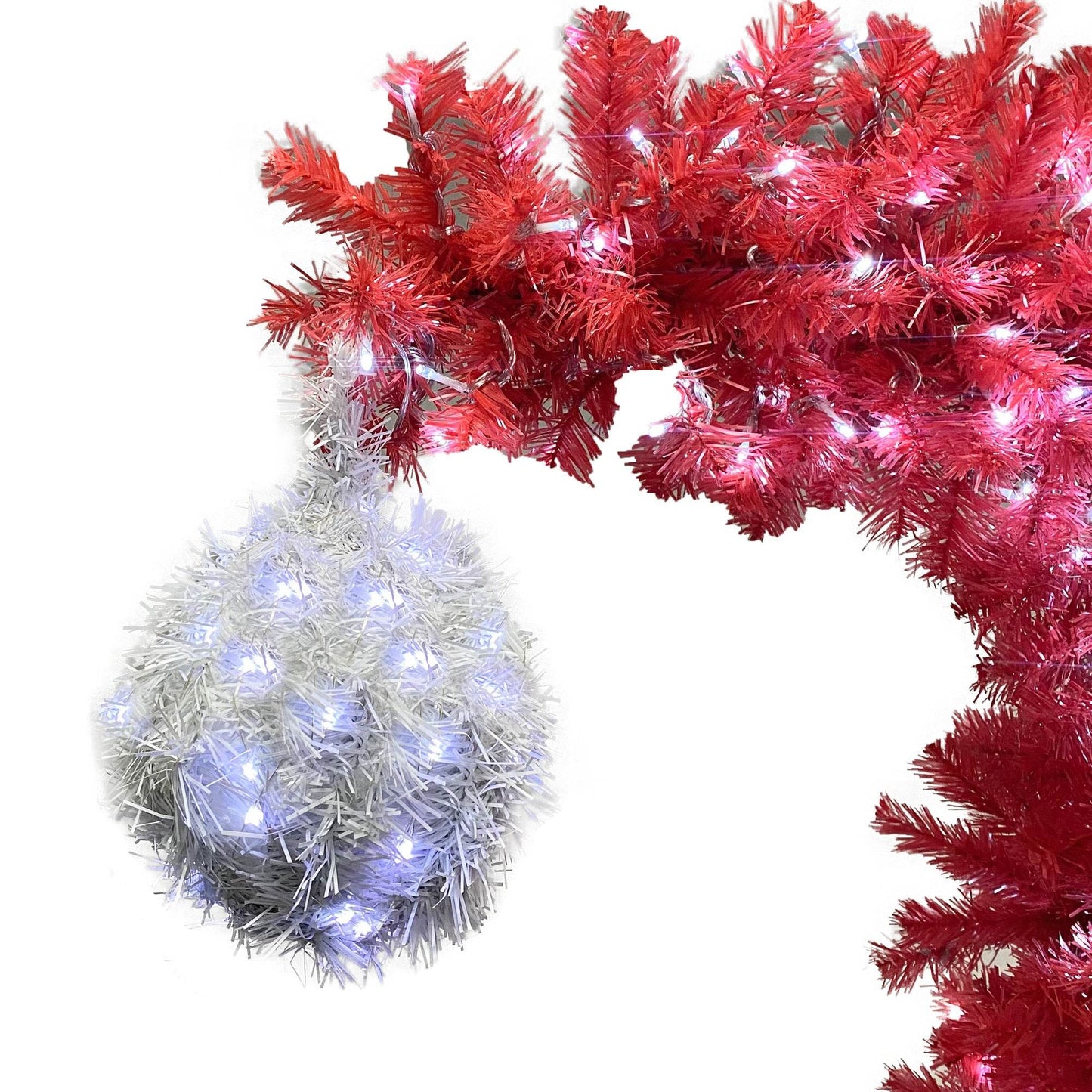 6FT Santa Hat Artificial Christmas Tree with LED Lights