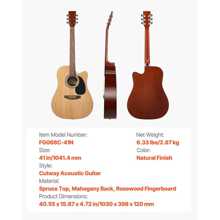 Acoustic guitar with accessories