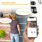 Weatherproof security camera operating in rain and snow