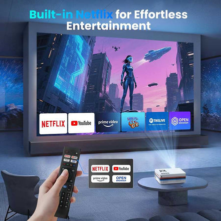 Built-in Netflix and remote control for effortless streaming
