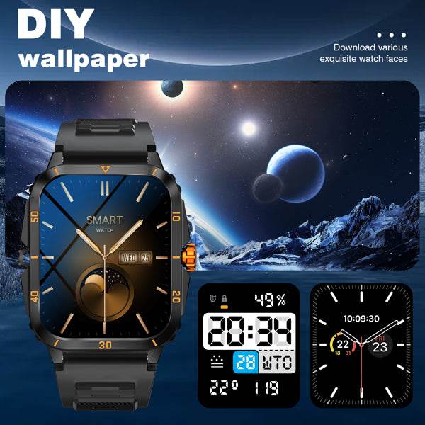 mlnshops full screen touch sports smartwatch - Bluetooth