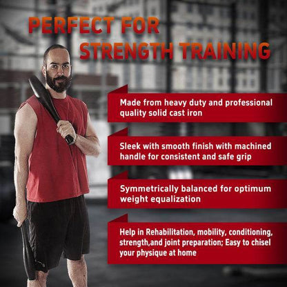 mlnshops 5LB steel club for strength training Hammer Bell