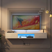 MLNshops Floating TV Stand with LED Lights - Modern Wall Shelf