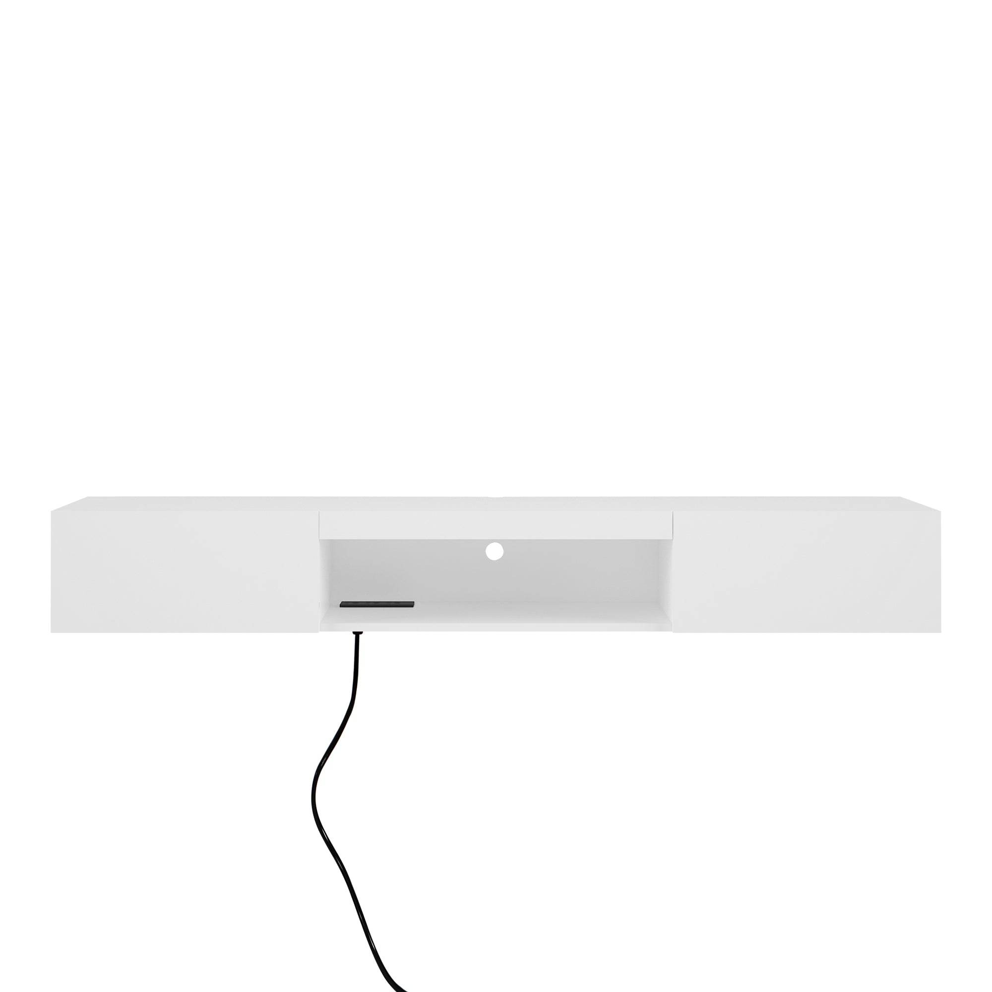 MLNshops Floating TV Stand with LED Lights - Modern Wall Shelf