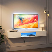 MLNshops Floating TV Stand with LED Lights - Modern Wall Shelf