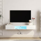 MLNshops Floating TV Stand with LED Lights - Modern Wall Shelf