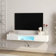 MLNshops Floating TV Stand with LED Lights - Modern Wall Shelf