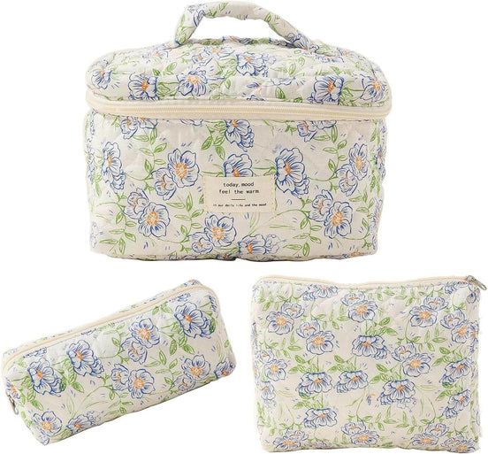 mlnshops Floral Cosmetic Bags Set - Makeup Organizer Default Title
