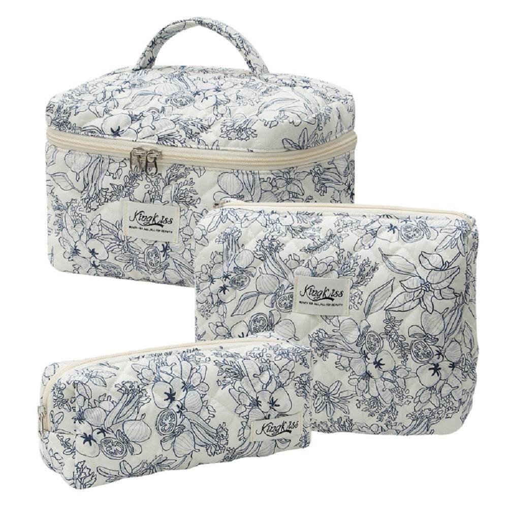 MLNshops Floral Makeup Bag Set - Stylish & Functional Default Title