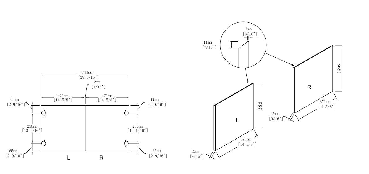 MLNshops Replacement Vanity Cabinet Door 30 Inch Panel