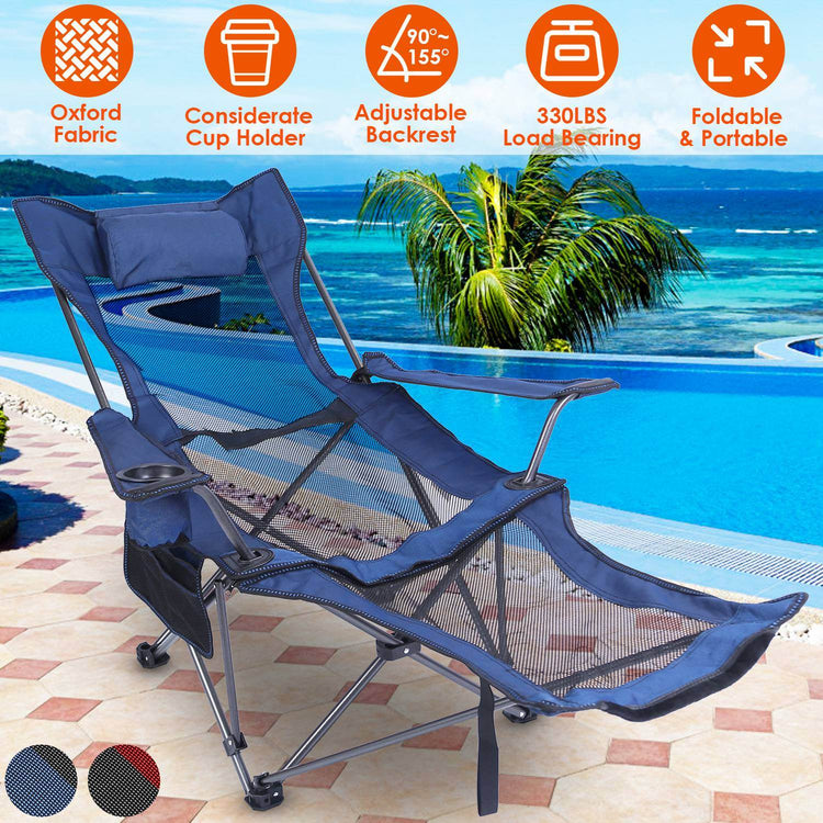 mlnshops Foldable Camping Chair Heavy Duty with Cup Holder