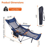mlnshops Foldable Camping Chair Heavy Duty with Cup Holder
