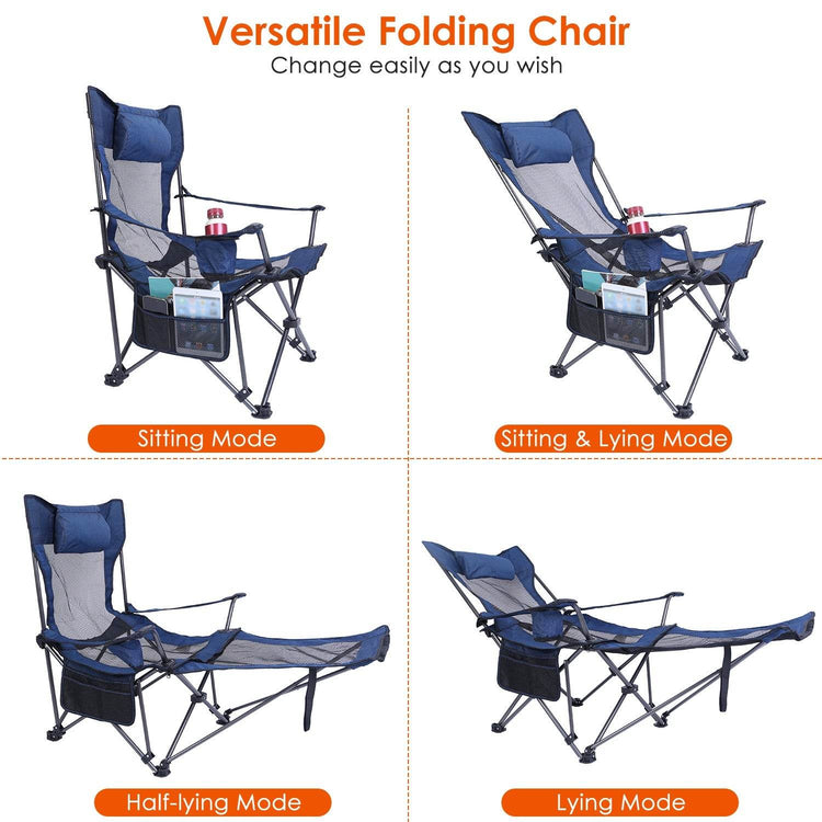 mlnshops Foldable Camping Chair Heavy Duty with Cup Holder